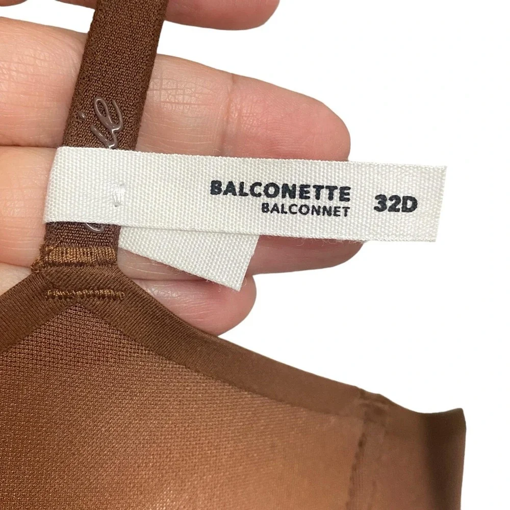 Aerie Smoothez Microfiber Unlined Balconette Bra Brown 32D‎ Underwire NWT